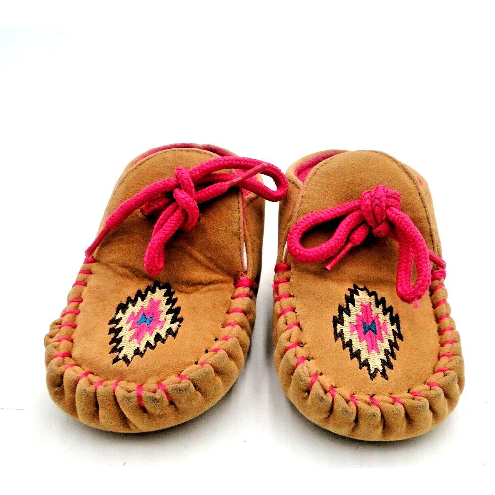 Blazin Roxx Toddler Baby Bucker Kendra Pink Moccasin Shoes Size 4 Western